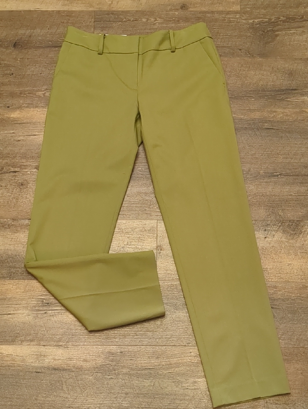 Ann Taylor Modern Slim Leg Pants in Olive